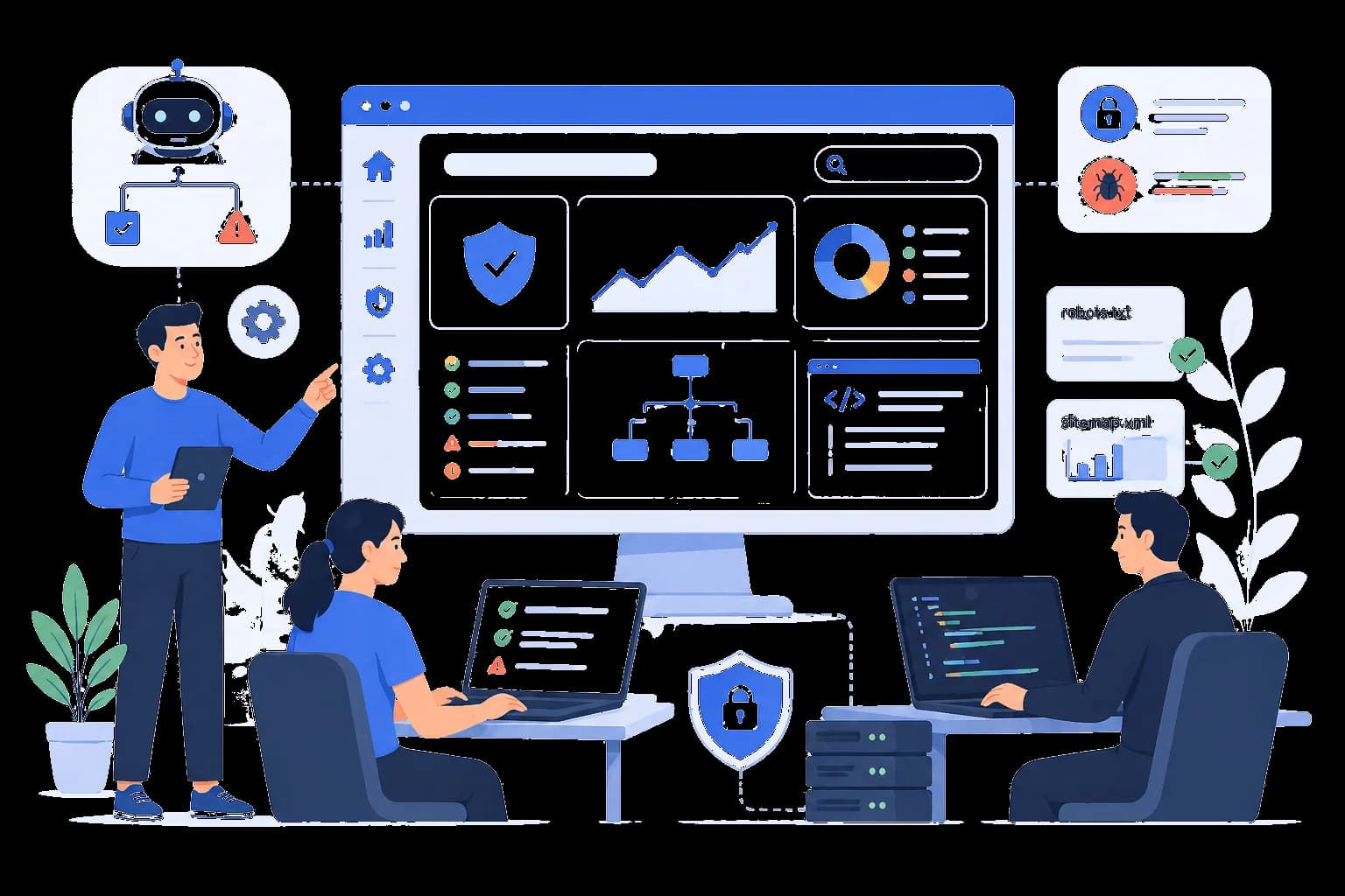 WebKernelAI security header scan and HTTP response analysis interface